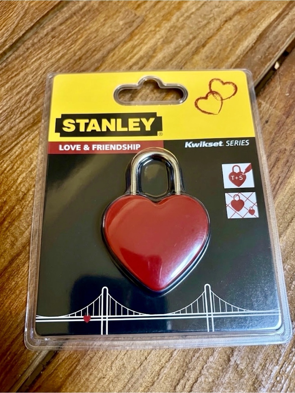 Stanley Red Heart-Shaped Padlock - unopened